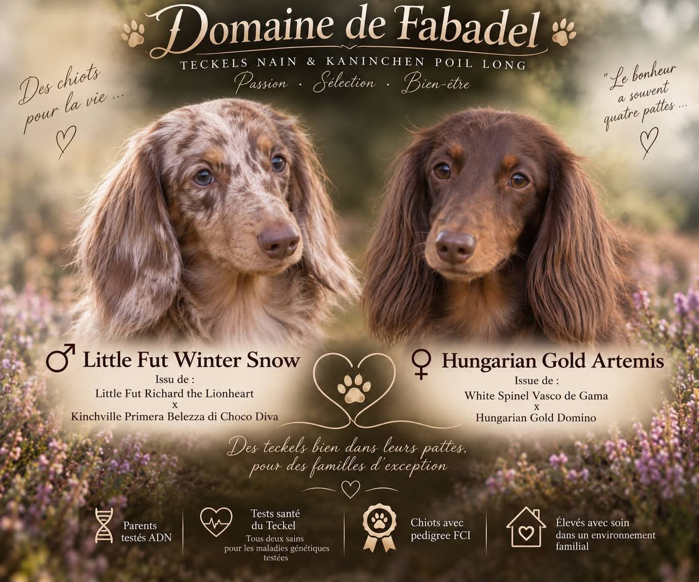 Le domaine de fabadel - Chiots disponibles - Teckel poil long